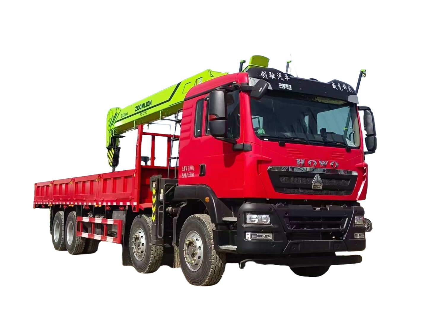 HOWO MAN ENGINE MOUNTED WITH ZOOMLINE CRANE