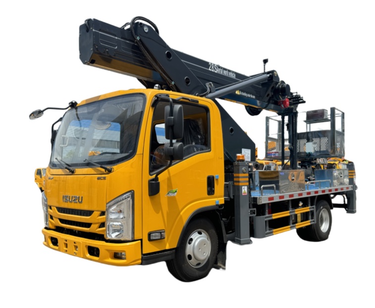 ISUZU 28M aerial platform truck with flying arm